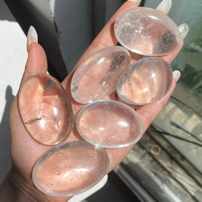Clear Quartz Palm Stone