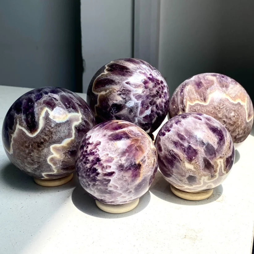 Feather Amethyst Sphere